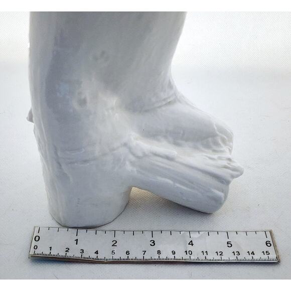 TALL VASE-VINTAGE PIER 1-Solid White-Small Bird-Tree Design-Unique-11.5" high - Picture 15 of 15